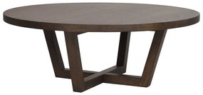 Тъмнокафява кръгла масичка за кафе от декор от дъб ø 110 cm Boxford – Rowico