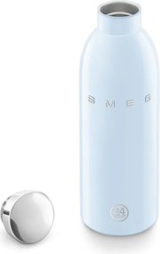 Термо бутилка SMEG Clima 50's Style WBF01PB, 500 мл, Херметично затваряне, Двустенна, Неръждаема стомана 18/8, Син