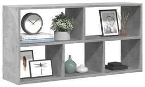 853275 vidaXL Стенен рафт, бетонно сив, 100x25x50 см, инженерно дърво