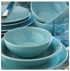 Комплект за хранене 24 части син/порцелан