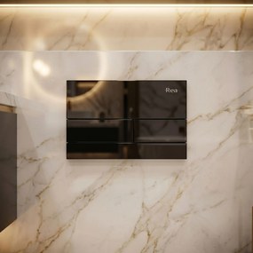 Комплект Структура за Вграждане за WC Slim 024N с Бутон T Black Glass