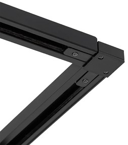 Индустриална релсова система черна с 5 прожектори 1-фазен - Suplux