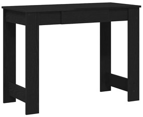 860428 vidaXL Бюро, черно, 100x45x75 см, инженерно дърво