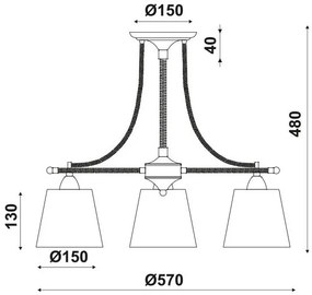 Покривна лампа 3light Uvite