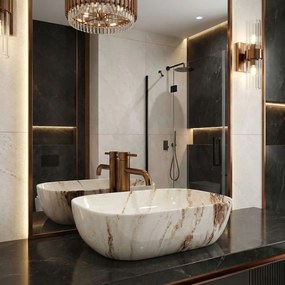 Умивалник за плот Rea Belinda Marrone Shiny