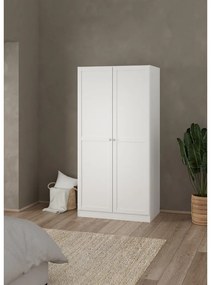 Бял гардероб 99x200x62 cm Billund – Tvilum