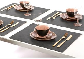 Черна подложка от изкуствена кожа Правоъгълник, 33 x 45 cm Troja - ZicZac