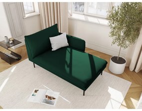 Тъмнозелено кадифено кресло за отдих (десен ъгъл) Vienna - Cosmopolitan Design