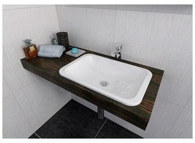 Бяла мивка от отлят мрамор 55x36 cm Japura – Sapho