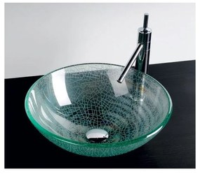 Стъклена кръгла мивка ø 42 cm Ice – Sapho