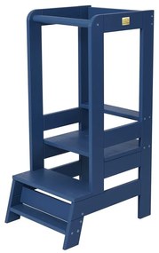 Синя учебна кула от масивен бор Montessori – Meowbaby