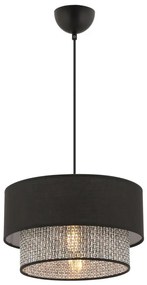 Полилей на кабел ECHO 1xE27/60W/230V черно/сиво