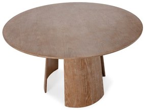 Кръгла трапезна маса от декор от дъб ø 120 cm Zuri – MOME