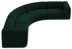 Тъмнозелен кадифен ъглов диван Ekahi – Makamii