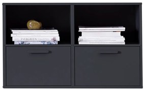 Черен стенен скрин с 2 вратички Keep by Hammel - Hammel Furniture