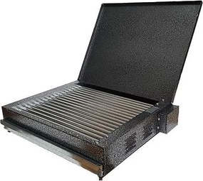 Втора ръка: Електрическа скара с капак Rubino EC-2.75, 2750W, 18 нагревателя, Тавичка, Сив