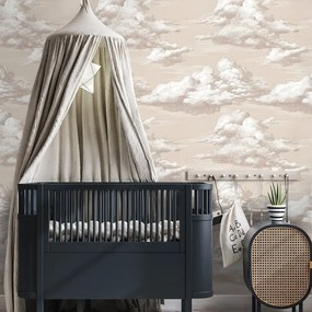 Тапет – Бежови винтидж облаци