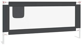 10233 vidaXL Ограничител за бебешко легло, тъмносив, 200x25 см, плат