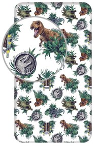 Еластичен памучен детски чаршаф 90x200 cm Jurassic World "Roar" – Jerry Fabrics