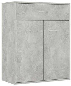 800715 vidaXL Бюфет, бетонно сив, 60x30x75 см, инженерно дърво