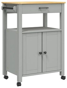 376098 vidaXL Кухненска количка "MONZA" 60x40x88,5 см борово дърво масив