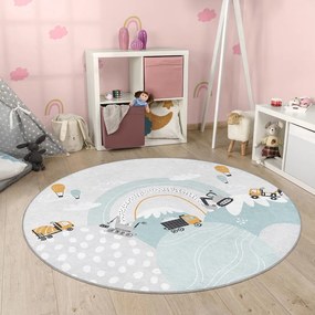 Детски килим подходящ за пране ø150 cm Snowy Hills – Mila Home
