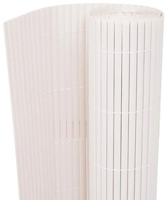 43627 vidaXL Двустранна градинска ограда, 90x500 см, бяла