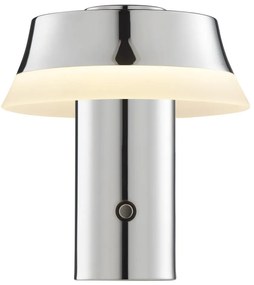 Brilliant - LED настолна лампа KINICH с докосване, димер и акумулатор, LED/2,5W/5V 2700K, лъскав хром