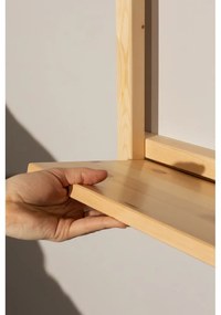 Стенна библиотека от масивен бор в естествен цвят 192x127 cm Groove – Karup Design