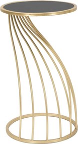 Кръгла странична маса със стъклен плот ø 35 cm Flush - Mauro Ferretti