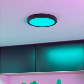 Eglo 901372 -LED RGBW Димируемо опушено таванно осветително тяло FUEVA-Z LED/11,2W/230V 21,1cm IP44 черно