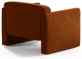 Теракотено кадифено кресло Abby – Micadoni