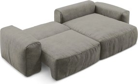 Сив шенилов сгъваем ъглов диван (десен ъгъл) Kuki – Makamii