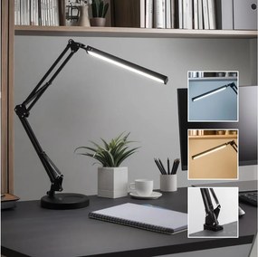 BRILAGI - Димируема LED настолна лампа 2 в 1 USB VARIO LED/14W/5V 3000-6000K черна