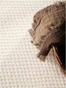 Кремав ръчно изработен вълнен кръгъл килим ø 160 cm Lyon Beans – Elle Decoration