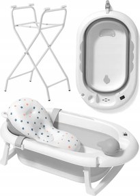 Сгъваема бебешка вана VAIANA PREMIUM с възглавница и стойка - повече цветове Сив