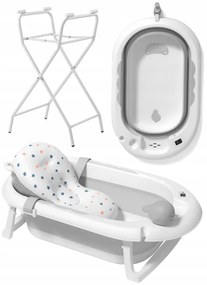 Сгъваема бебешка вана VAIANA PREMIUM с възглавница и стойка - повече цветове лилаво