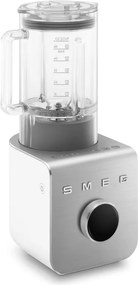 Блендер Smeg Collezione BLC02WHMEU, 1400W, 1.5 л, 22000 об/мин, 5 програми, 9 скорости, Трошене на лед, Неръждаема стомана, Бял/Инокс