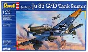 Revell - Сглобяем модел Бомбардировач - Junkers Ju 87 G/D Tank Buster R04692