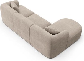 Светлокафяв ъглов диван от рипсено кадифе (ляв ъгъл) Campi – Cosmopolitan Design