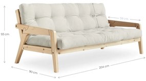 Кафяв/бежов разтегателен диван 204 cm Grab - Karup Design