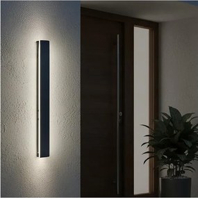 LED външно стенно осветително тяло MIRANA LED/12W/230V 4000K IP44 60 см черно