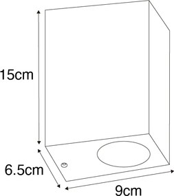 Модерен стенен аплик антично злато 2-светлина IP44 - Baleno