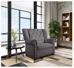 Сиво кадифено люлеещо се кресло Lillyse – Støraa