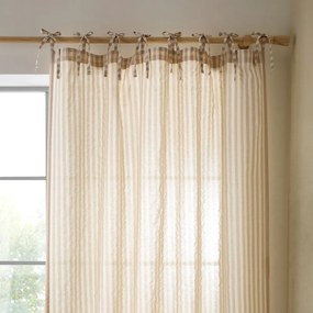 Бежово перде 140x183 cm Zanzibar Woven Stripe – Pineapple Elephant