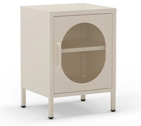 Кремаво метално нощно шкафче Diora – Marckeric