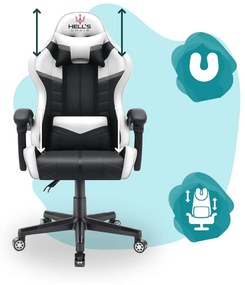 Детски стол за игра HC - 1004 черно и бяло