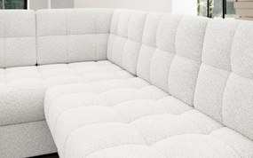 Ъглов диван Bale U-Бяло-Десен