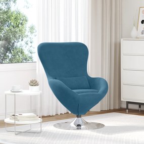 Egg Chair в синьо кадифе