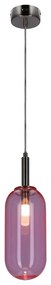Лилаво LED висящо осветително тяло със стъклен абажур ø 13 cm Fiuggi – Candellux Lighting